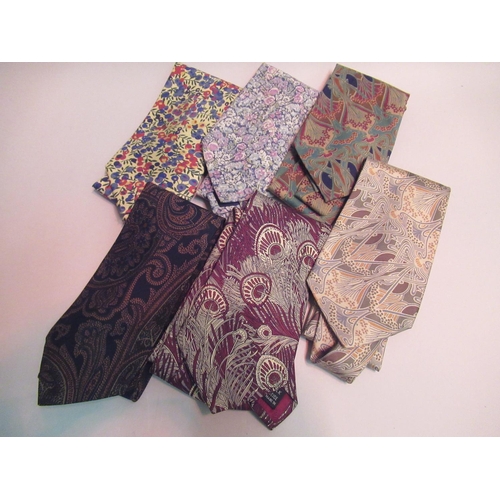 35 - Collection of six various Liberty silk ties circa 1980's