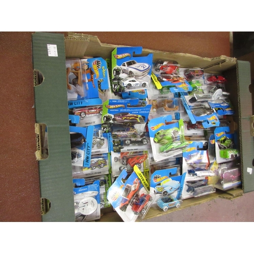 67 - Box containing various Mattel Hot Wheels blister packs