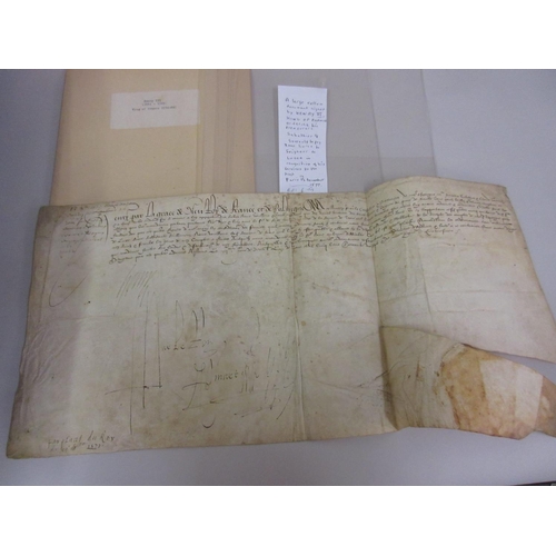 71 - Large vellum document signed by Henri III, King of France, ordering his treasurers to pay three thou... 