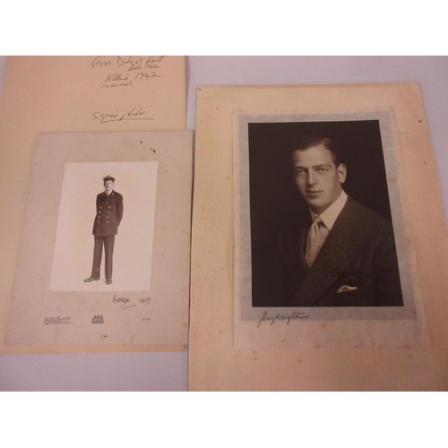 91 - H.R.H. George, Duke of Kent, half length portrait photograph by Hay Wrightson, signed George, 1923, ... 