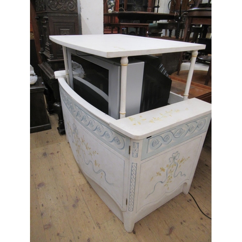 1550 - Suite of painted bedroom furniture comprising:  a pair of two drawer bedside cabinets, four drawer c... 
