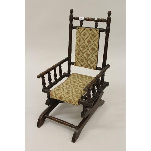 1595 - Late 19th Century American walnut child's rocking chair