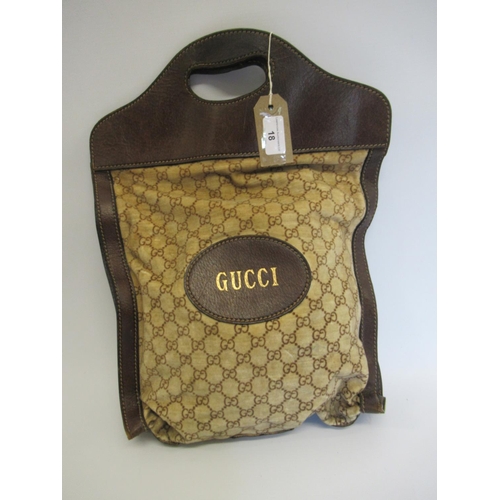 18 - Gucci Monogram tote handbag (some damages and wear)