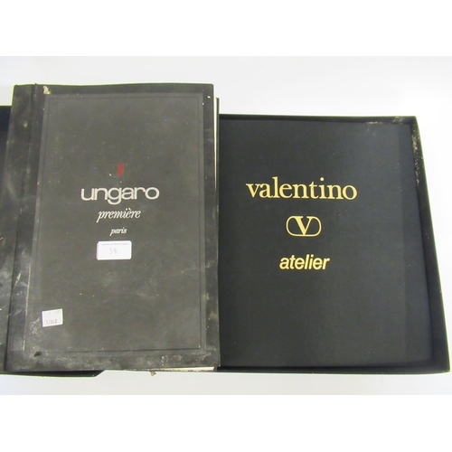 38 - Valentino design book 1987 / 88 with fabric samples, in original box (at fault ), together with a si... 