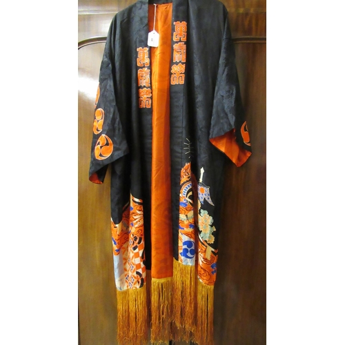 44 - Chinese printed on silk kimono