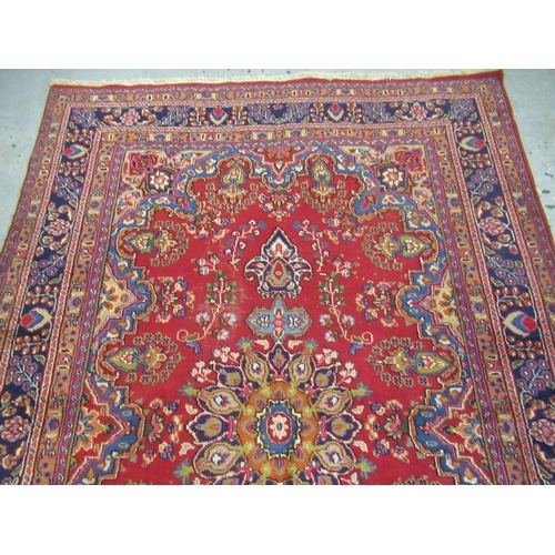 17 - 20th Century Turkish carpet of Persian design with a lobed medallion and all over floral pattern on ... 