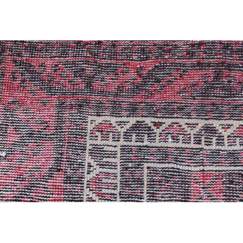 4 - Turkoman rug with typical all-over design, 2.55m x 1.24m
