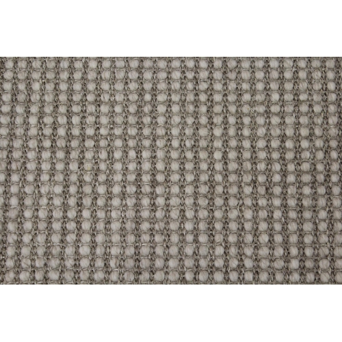 6 - Large modern flat woven woollen carpet with a stitched black fabric border, 6m x 2.4m approximately