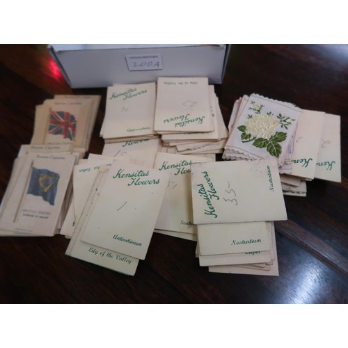 200A - Box containing a small quantity of Kensitas cigarette cards including Flowers and Flags