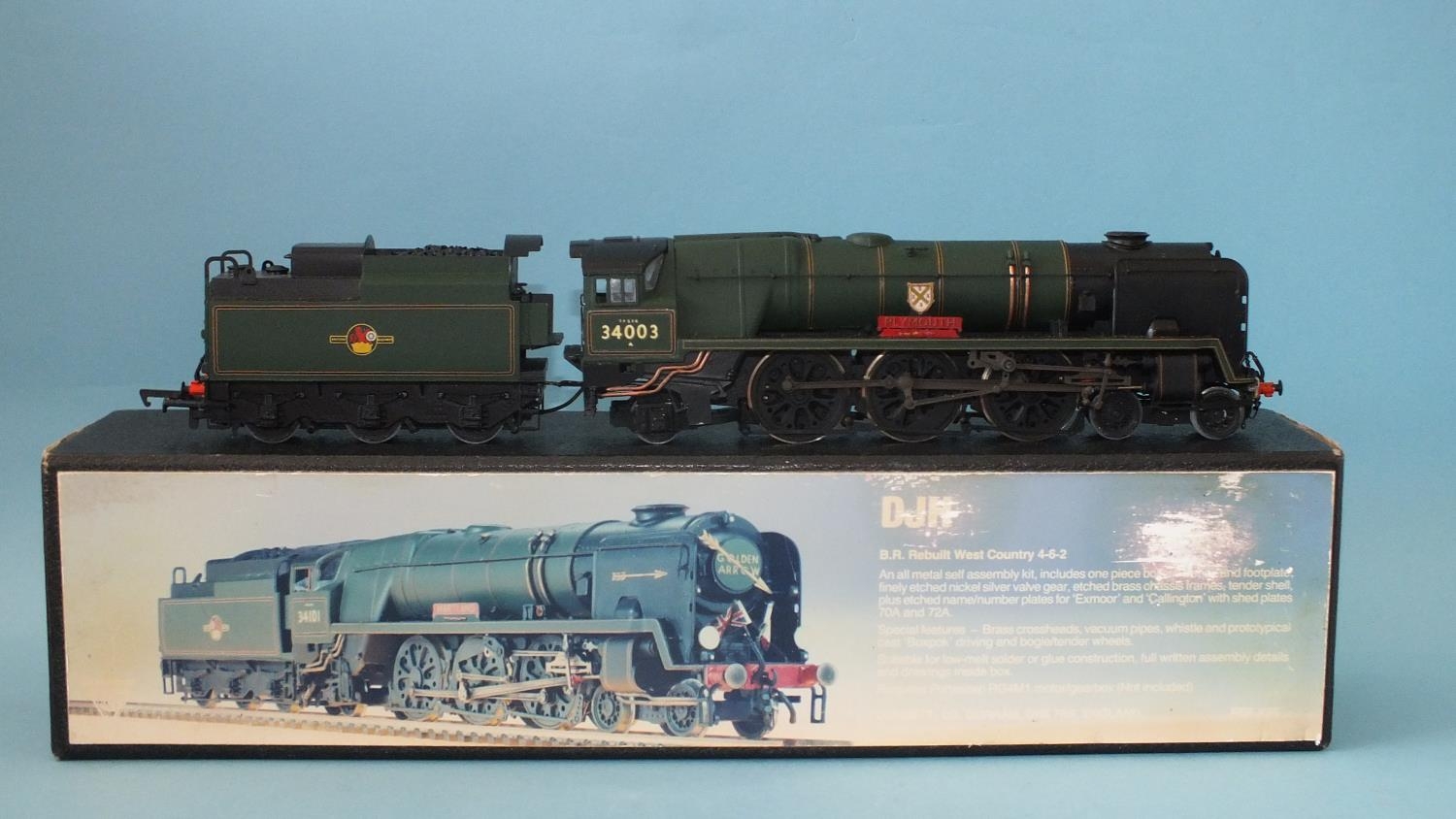 A Djh Oo Gauge Kit Built Br Rebuilt West Country 4 6 2 Locomotive And Tender No Plymouth