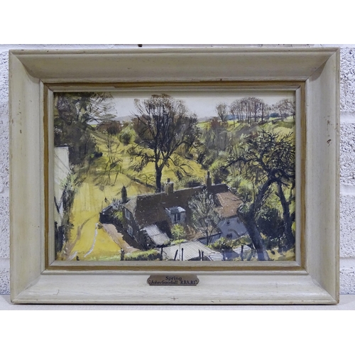 61 - John Strickland Goodall RBA RI (1908-1996) SPRING Signed watercolour heightened with white, 25.5 x 3... 