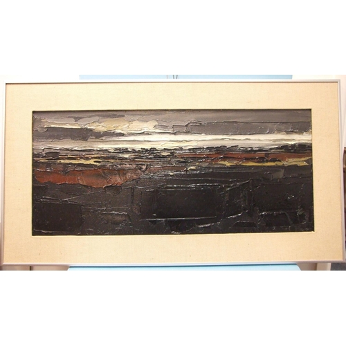 30 - David Smith (20th century) DAWN, FENLAND, NORFOLK Unsigned oil painting on hardboard, titled, inscri... 