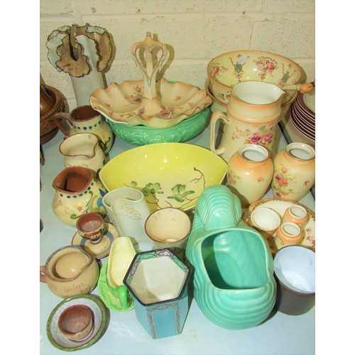 63 - A collection of Fieldings Crown Devon ware and other 20th century ceramics.
