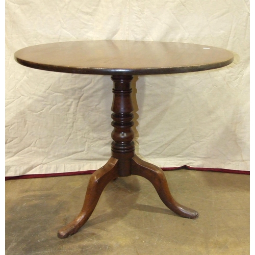 2 - A 19th century mahogany circular tilt-top tripod table, 84cm diameter, a burr walnut dressing table ... 