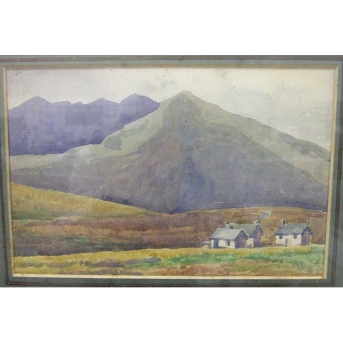 23 - A group of six mid-20th-century watercolours: three Highland landscape subjects, 16.5 x 25.5cm and t... 