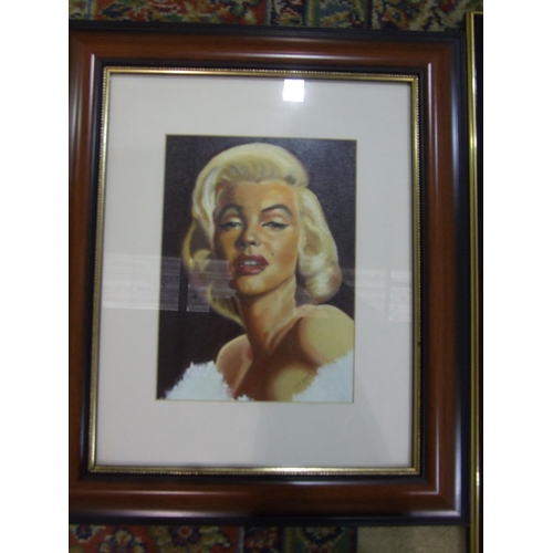 29 - A limited-edition print 'Marilyn Monroe', 222/500, 39 x 30cm, a monochrome drawing 'Marilyn', signed... 