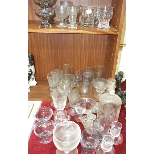 69 - 19th century and later rummers and other drinking glasses and glassware.
