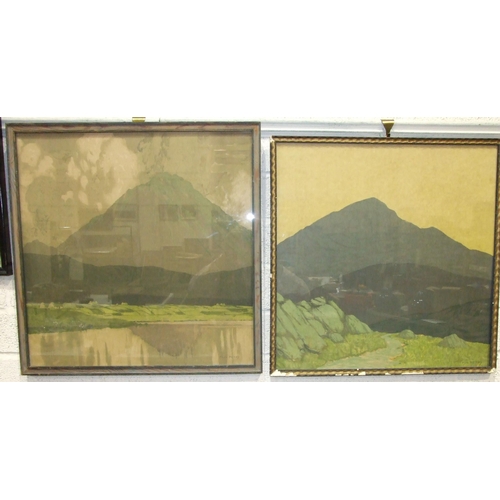 75 - After Paul Henry, 'Irish Landscapes', two coloured prints, each 55cm x 55cm, (2).