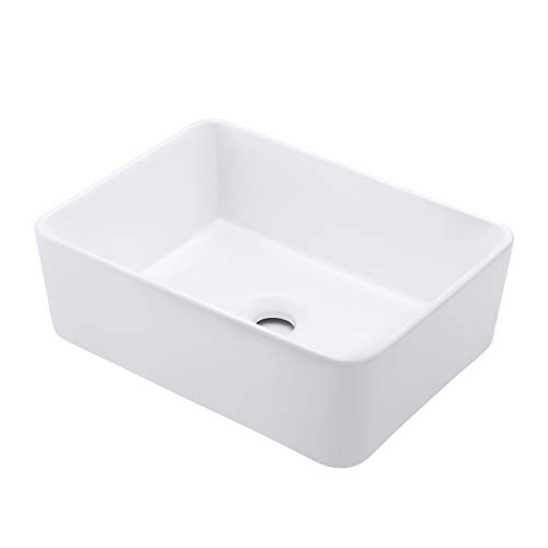 1464 - RRP £53.00 K E S   B a t h r o o m   S i n k   W h i t e   W a s h   B a s i n   R e c t a n g l e  ... 