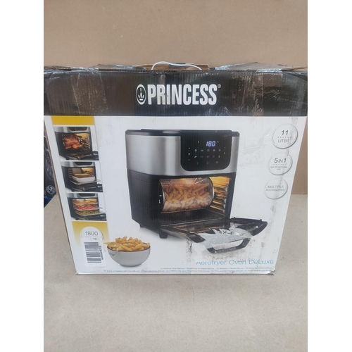 RRP £182.00 Princess Friggitrice ad Aria Forno Deluxe, 1800 W, 11 Litri,  Schermo Tattile Digitale, 1