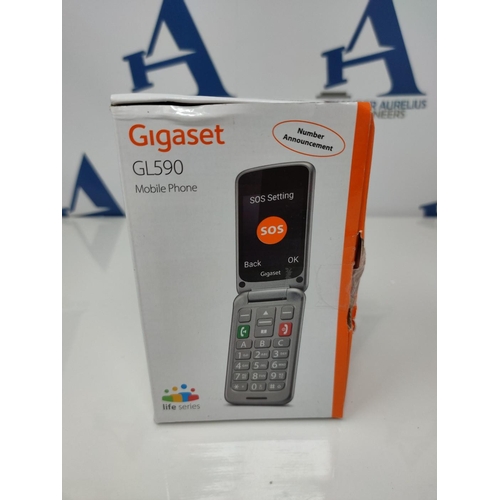 1123 - RRP £61.00 Gigaset GL590 GSM , Senioren GSM Handy mit SOS-Funktion , einfache Bedienung mit 2,8