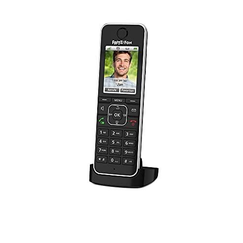 1153 - RRP £59.00 AVM FRITZ!Fon C6 Black DECT-Komforttelefon (hochwertiges Farbdisplay, HD-Telefonie, Inter... 