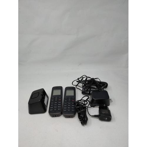 1250 - RRP £54.00 Telekom Sinus A207 DUO Schnurlostelefon mit AB schwarz - analoges DECT Telefon mit Anrufb... 