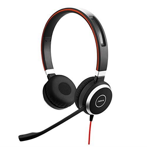 1255 - RRP £60.00 Jabra Evolve 40 MS Stereo Headset   Microsoft Certified Headphones for VoIP Softphone wi... 