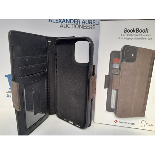 1259 - RRP £54.00 Twelve South BookBook fÃ¼r iPhone 12 und 12 Pro | 3-in-1 HandyhÃ¼lle aus Echtleder, Klapp... 