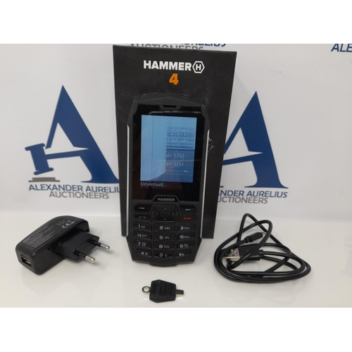 1268 - RRP £53.00 Hammer H 4 TÃ©lephone Portable Incassable DebloquÃ© IP68 RÃ©sistant Etanche Antichoc, Dua... 