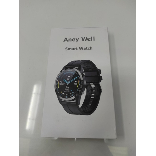 1303 - RRP £52.00 Aney Well Smartwatch Herren Sportuhr mit Bluetooth Anruf Fitnessuhr Fitness Tracker Armba... 