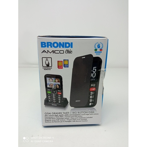 1379 - RRP £50.00 Brondi Amico Chic, Telefono cellulare GSM per anziani con tasti grandi, tasto SOS e funzi... 