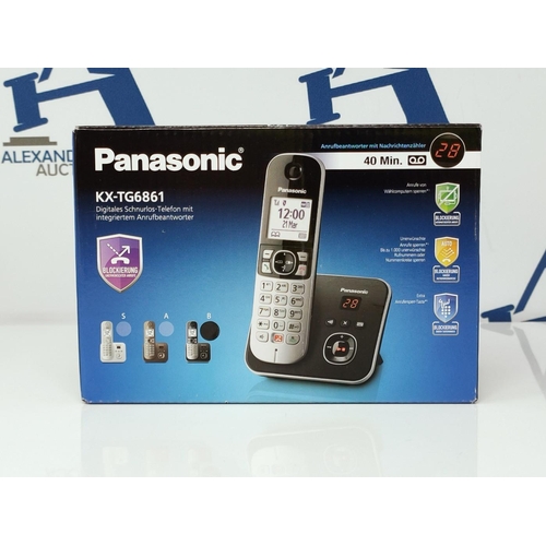 1568 - Panasonic KX-TG6861GB Schnurlostelefon mit Anrufbeantworter (Bis zu 1.000 Telefonnummern sperren, Ã¼... 