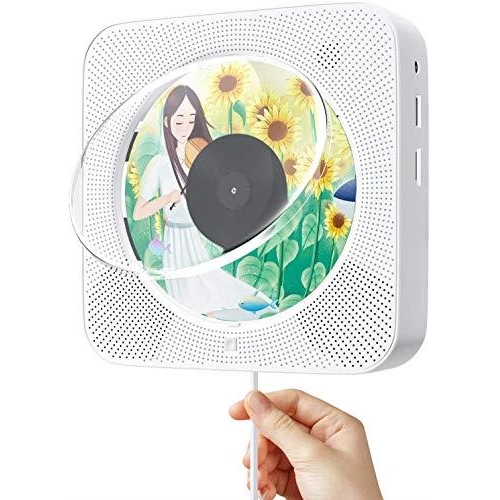 1646 - Portable Bluetooth DVD/CD Player, Wall Mountable CD DVD Player HDMI Built-in HiFi Speakers with Remo... 