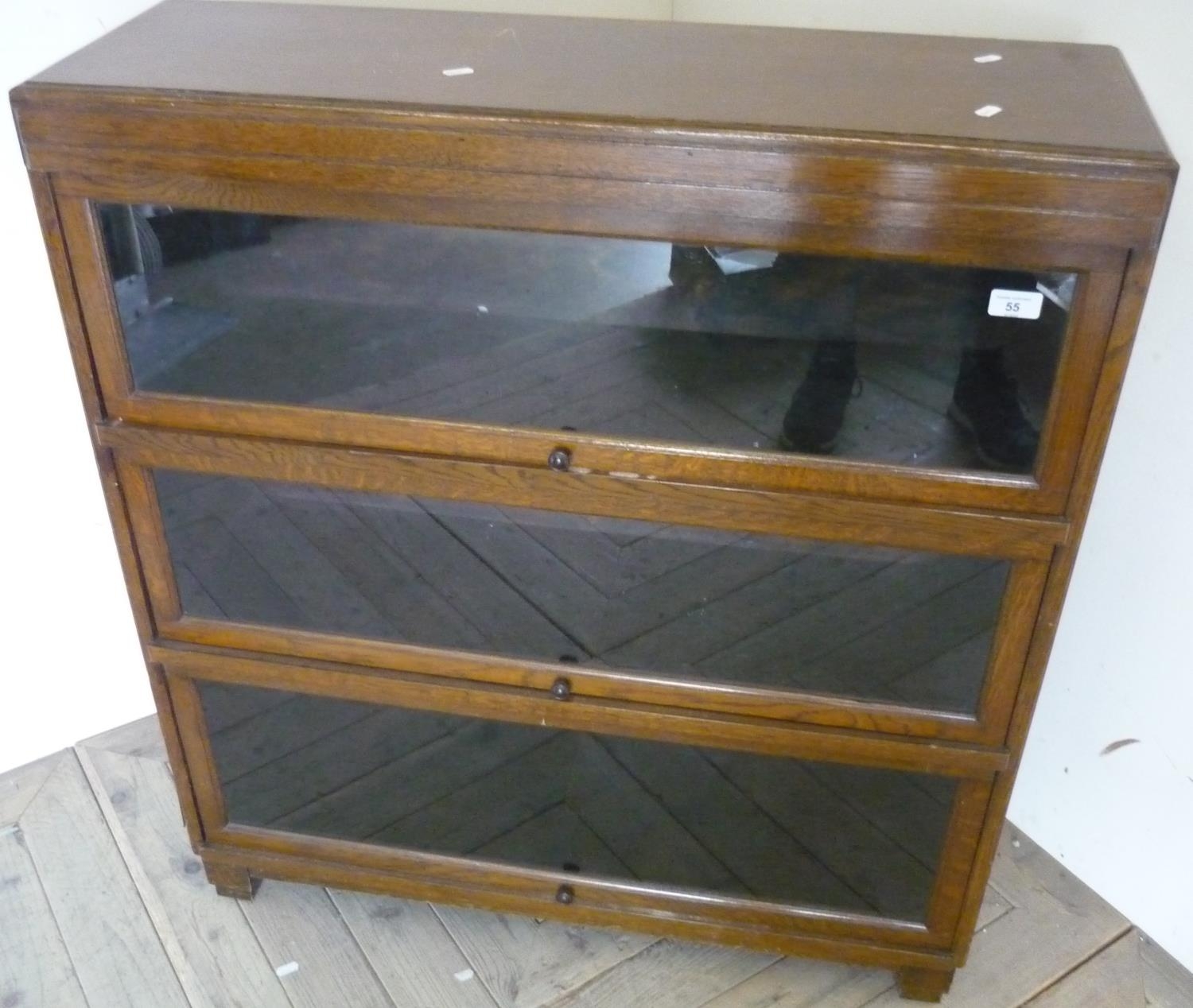 20th C Globe Wernicke style oak bookcase auctions & price archive