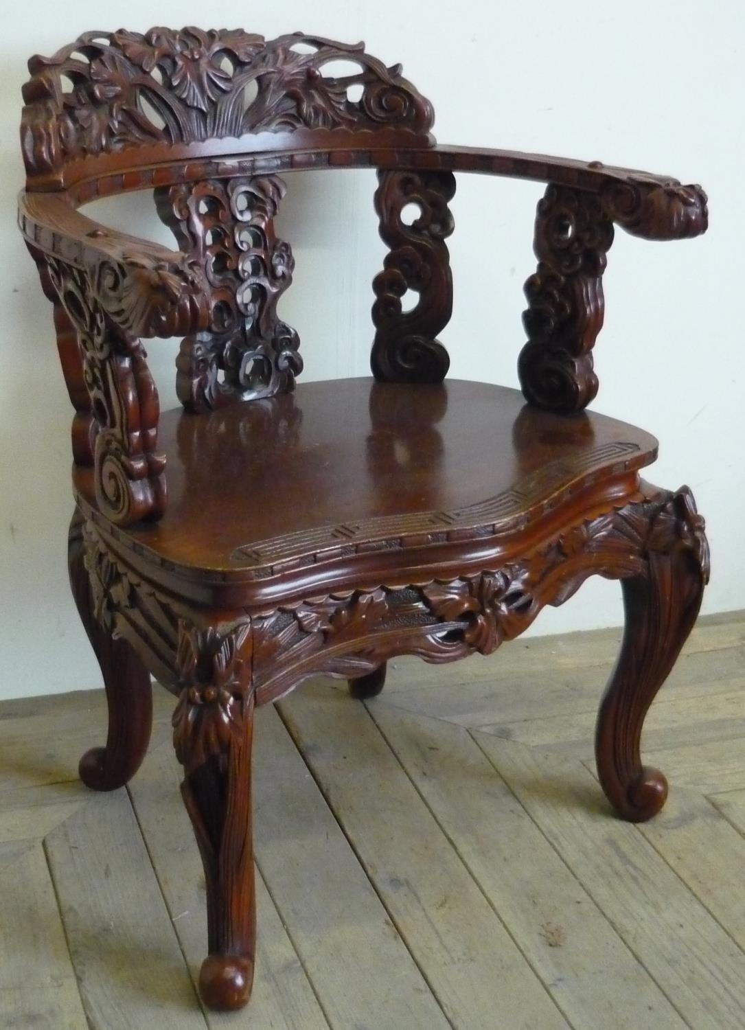 20th Century Carved Eastern hardwood auctions & price archive