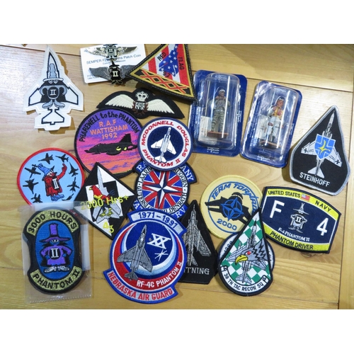 78 - Large quantity of military patches including Phantom, Team Tornado, Phantom badges, stickers etc, tw... 