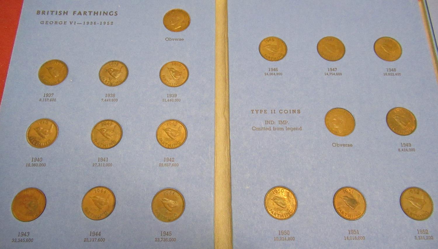 Three Whitman complete Coin Folders GB Shillings 193751, Pennies 1902