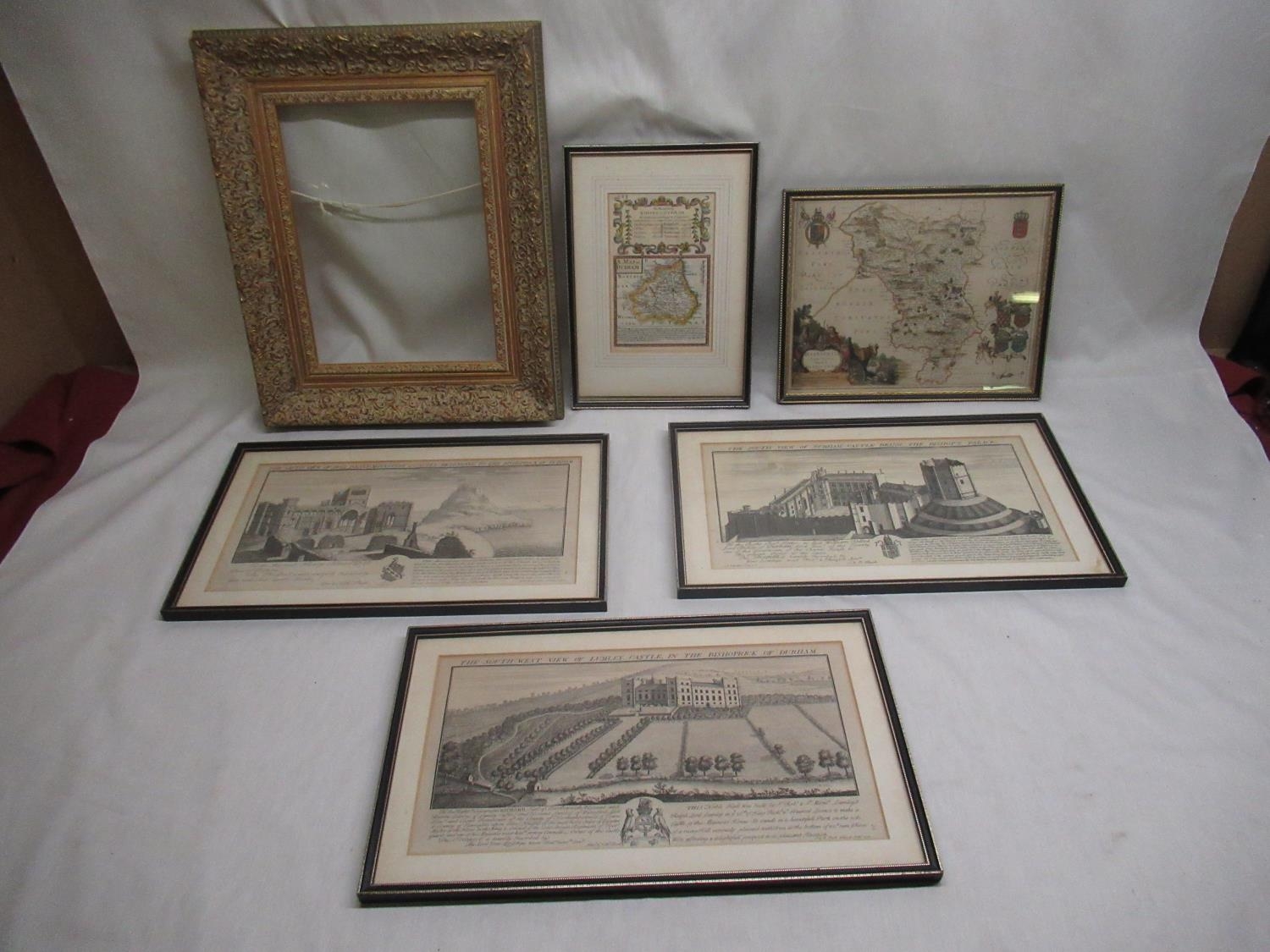 Gilt frame map of the road from Whitby auctions & price archive
