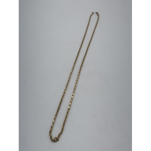 9 - 9ct gold chain link necklace with lobster claw clasp stamped 9K L60cm, 18.6g