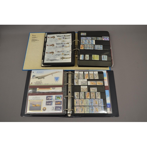 187 - Civil aviation - five binders of stamps and covers and selection of loose stamps etc album marked Br... 