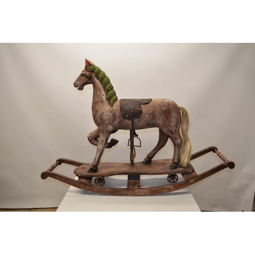 49 - Reproduction carved Victorian style rocking horse