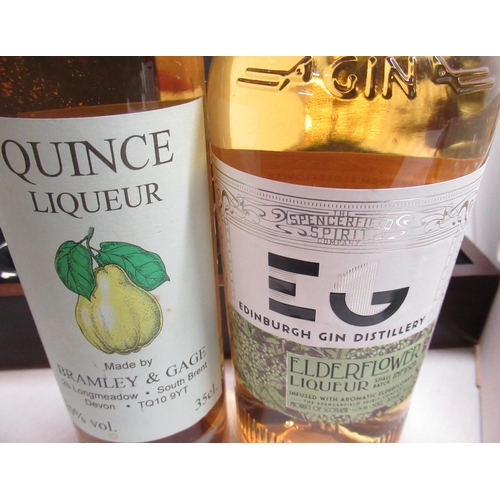 26 - Edinburgh Gin Distillery Elderflower liqueur 50cl bottle, Bramley & Gage Quince liqueur 35cl bottle,... 