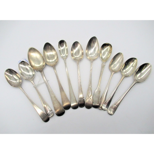 94 - Collection of eleven hallmarked Sterling silver  teaspoons, various assays and dates, gross 4.6ozt