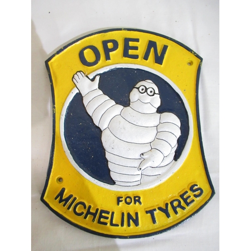 607 - Cast metal Michelin Tyres reproduction advertising sign