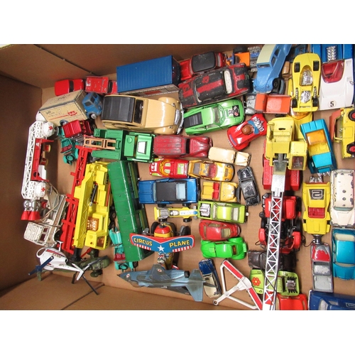 33 - Box of die cast vehicles including Corgi, matchbox, space 1999 etc.