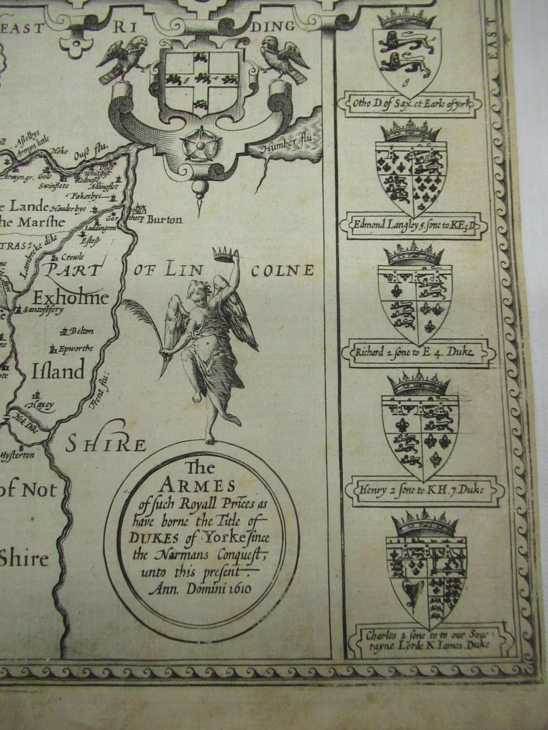 1610 map of the West Riding of Yorkshire - auctions & price archive