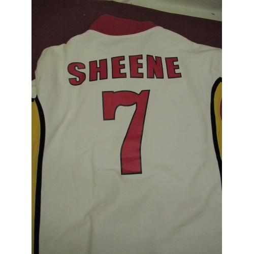 437 - The Sheene Collection - Barry Sheene fabric paddock type jacket, in Texaco Heron Racing team colours... 