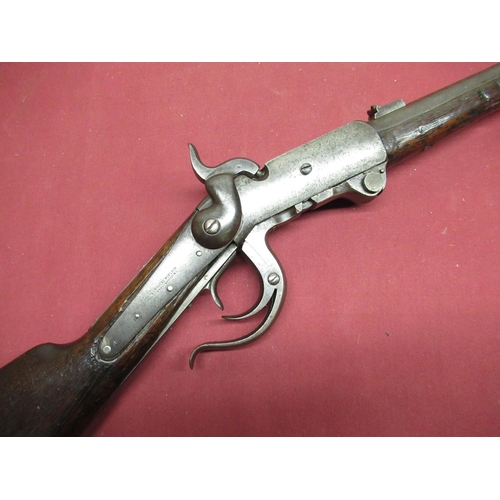 420 - U.S Civil War Burnside Cavalry Carbine 5th MODEL with saddle bar and ring,  .54cal 20 inch barrel st... 