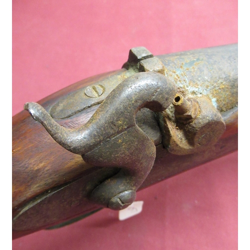 423 - C19th Indian percussion cap musket with 38 1/2